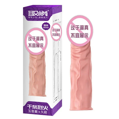 Reusable Penis Extend Sleeve Realistic Dildo Sex Accessories Ring Adult Sex Toy for Men Dildo Condom Cock Erotic Product Shop 18