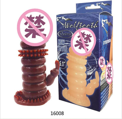Reusable Penis Sleeve Penis  Condom Cock Dick Sex Toys For Men Enlargement Time Delay