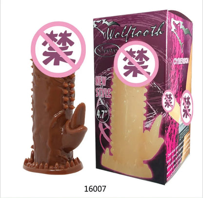 Reusable Penis Sleeve Penis  Condom Cock Dick Sex Toys For Men Enlargement Time Delay