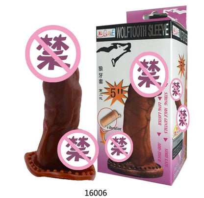 Reusable Penis Sleeve Penis  Condom Cock Dick Sex Toys For Men Enlargement Time Delay