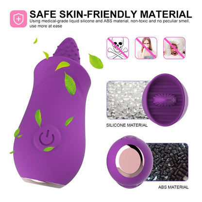 Rose Clitoris Stimulation Vibrator for Women G Spot VibrationTongue Licking Oral Vagina Nipple Massager Female Masturbator