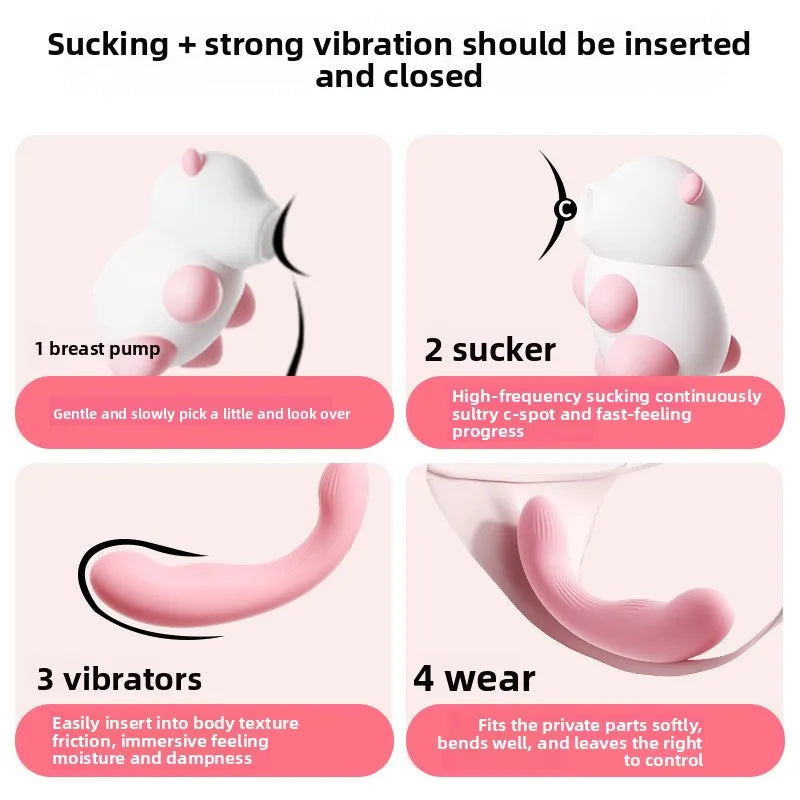 Bear Sucker Clitoris Sucking Vibrator Female Clit Nipple Oral Vacuum Stimulator Massager Sex Toys Adults Goods for Women