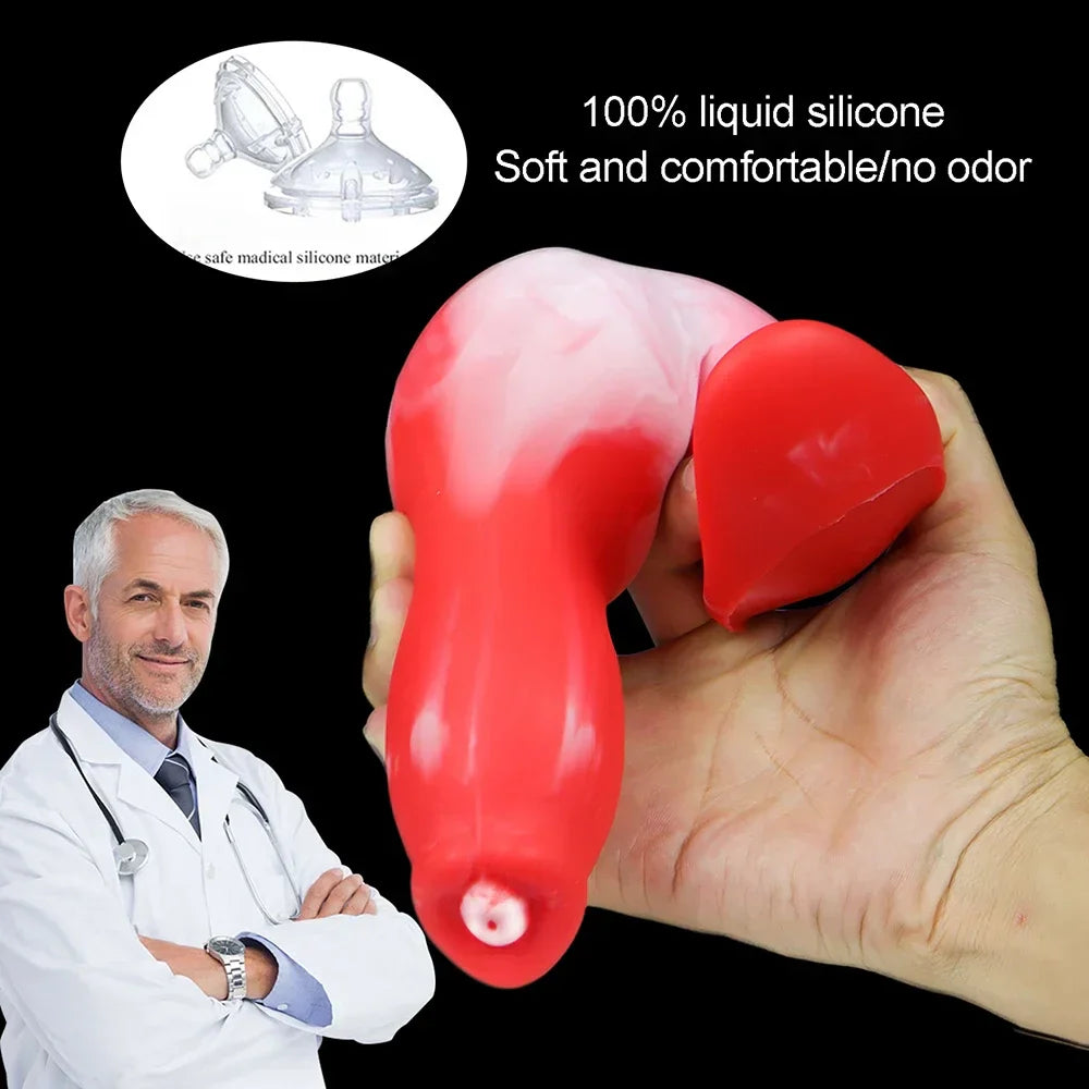 Adult Sex Games Anal Plug With Tail Soft Silicone Dog Knot Butt Plug Wearable Tail Detachable Cosplay Sex Toys For Women Men