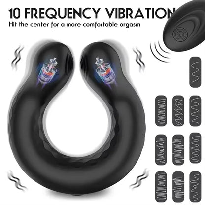Wireless Remote Vibrating Penis Ring Cock Ring Vibrator Delay Ejaculation Cockring Male Masturbator Sex Toys For Men Gay 18