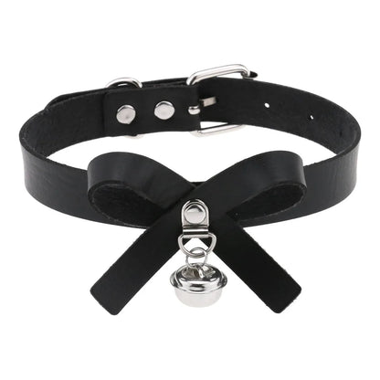 สร้อยคอโชกเกอร์ BDSM สไตล์พังค์สำหรับผู้ชาย สร้อยคอหนังสังเคราะห์โกธิค โซ่คาดตัวสำหรับผู้หญิง