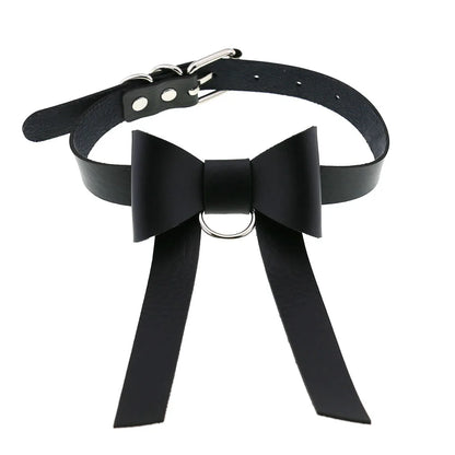 สร้อยคอโชกเกอร์ BDSM สไตล์พังค์สำหรับผู้ชาย สร้อยคอหนังสังเคราะห์โกธิค โซ่คาดตัวสำหรับผู้หญิง
