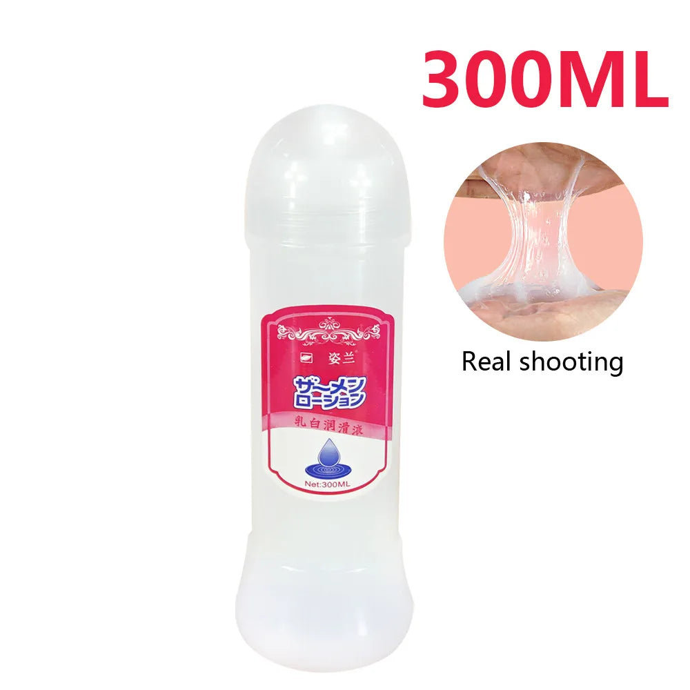 สารหล่อลื่นทางเพศแบบหนืด 200/300/500 มล. น้ำมันหล่อลื่นสีน้ำนมสำหรับช่องคลอดและทวารหนัก สารหล่อลื่นแบบละลายน้ำสำหรับอุปกรณ์ผู้ใหญ่และของเล่นทางเพศ