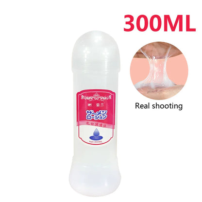 สารหล่อลื่นทางเพศแบบหนืด 200/300/500 มล. น้ำมันหล่อลื่นสีน้ำนมสำหรับช่องคลอดและทวารหนัก สารหล่อลื่นแบบละลายน้ำสำหรับอุปกรณ์ผู้ใหญ่และของเล่นทางเพศ