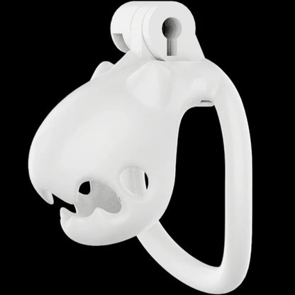 Furry Cute Male Chastity Cage CB Lock SM Flirting Adult Toy Bondage Device for Gay Erotic Urethral Lock with 4Ring Wrapped Penis