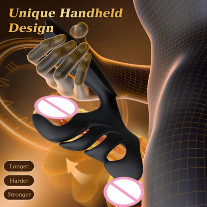 Masturbator for Men Penis Training Vibrator Glans Trainer Stimulator Massager Lasting Delay Endurance Adult Sex Toys For Men 18