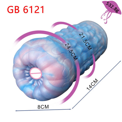 New Metal Alien Sex Toy Male Silicone Masturbator Airplane Cup Prostate Massager Waterproof Products for Men