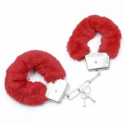 Fuzzy Plush Handcuffs  Soft Bondage Restraints for Couples Play  Adjustable  Comfortable