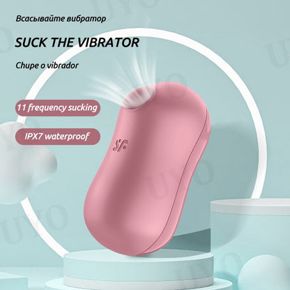 Satisfyer Gulali 2in1การสั่นสะเทือน Clitoris Stimulator Charge Nipple Sucker Vibrator Wanita แบบพกพา Mini Vibrator เซ็กซ์ทอย