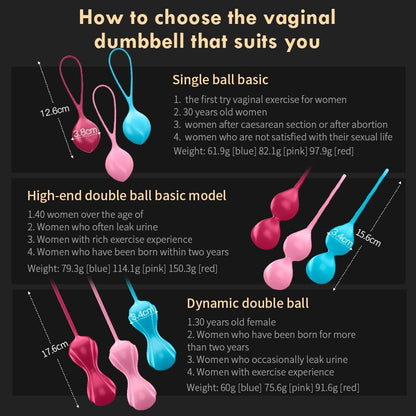 Satisfyer ปลอดภัยซิลิโคนสมาร์ทบอลลูก Kegel Ben Wa Ball ช่องคลอดกระชับ UYO เครื่องช่องคลอด Geisha Ball ของเล่นสำหรับผู้หญิง