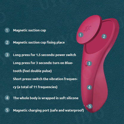 Satisfyer เซ็กซี่ Secret ซิลิโคน G-Spot Vibrator แบบพกพา Wearable APP รีโมทคอนโทรล Clitoris Stimulator UYO เพศของเล่นสำหรับผู้หญิง