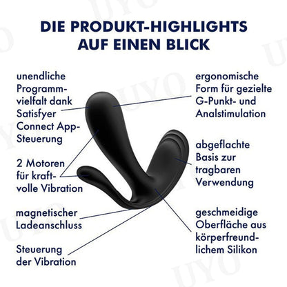 Satisfyer Top Secret + สวมใส่ Vibrator ซิลิโคน App รีโมทคอนโทรลสั่นสะเทือนสำหรับผู้หญิง Anal Plug G-Spot Clitoris Stimulator