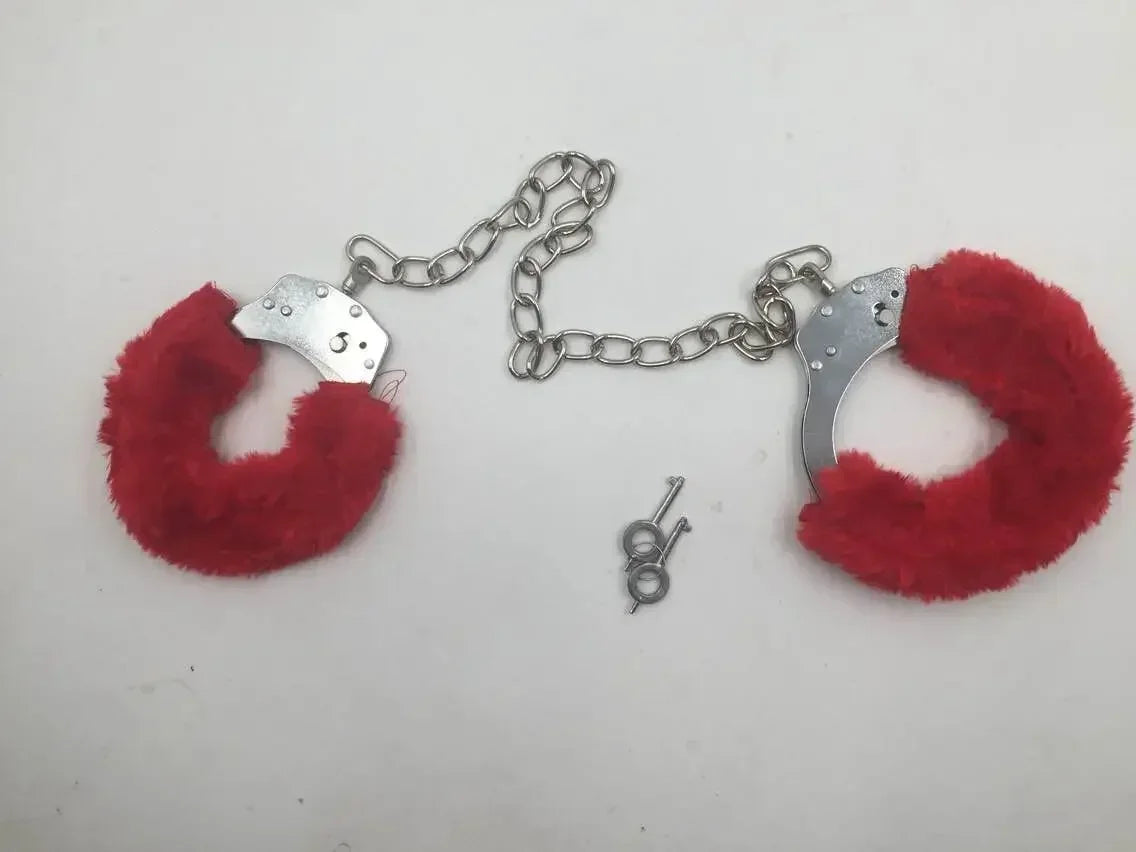 Fuzzy Plush Handcuffs  Soft Bondage Restraints for Couples Play  Adjustable  Comfortable
