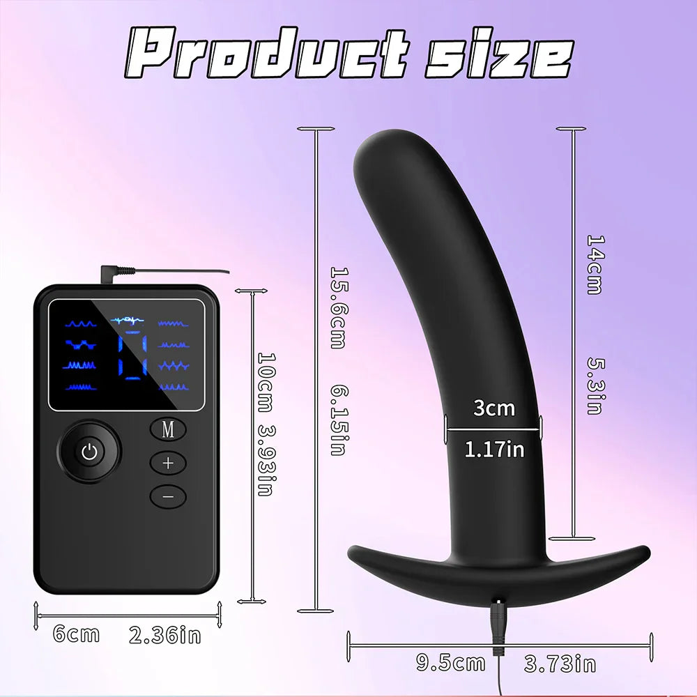 Metal Prostate Tools Shock Metal Anal Plug Beginner Remote Control Anus Dilation Prostate ...
