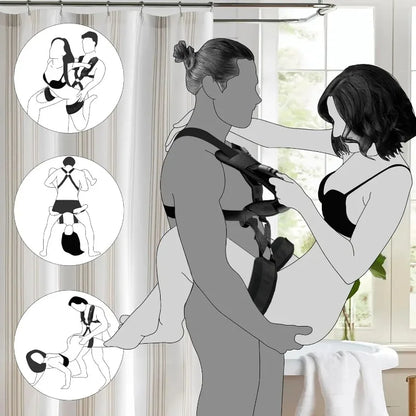 เปลรักสำหรับคู่รัก ชุดสวิงเซ็กซ์พร้อมสายรัดปรับได้ ของเล่นเซ็กซ์ BDSM สำหรับผู้ใหญ่ เบาะรองนั่งกำมะหยี่นุ่ม ของเล่นรัดสำหรับเซ็กซ์