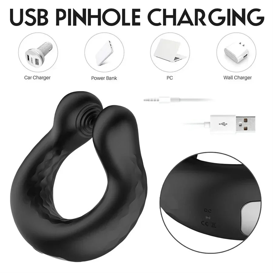 Wireless Remote Vibrating Penis Ring Cock Ring Vibrator Delay Ejaculation Cockring Male Masturbator Sex Toys For Men Gay 18