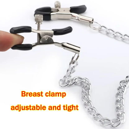 SM Sexy Leather Mouth Plug and Nipple Clamps. Silicone Dog Bone for BDSM. SM Bondage Game for Couples Enhance Sex Pleasure