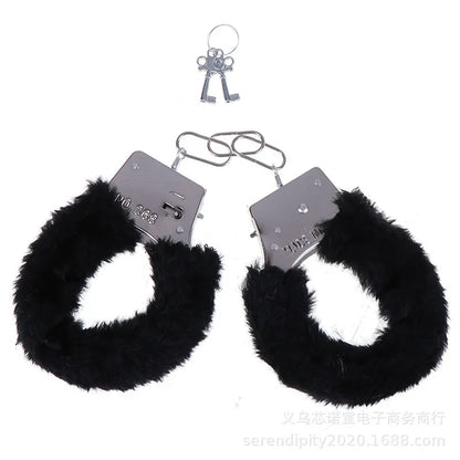 Fuzzy Plush Handcuffs  Soft Bondage Restraints for Couples Play  Adjustable  Comfortable