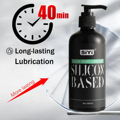 120ml/300ml Silicone-Based Lube with Press Pump. Long-Lasting Stringy Anal Lubricant Suitable for Bathroom and Underwater Use