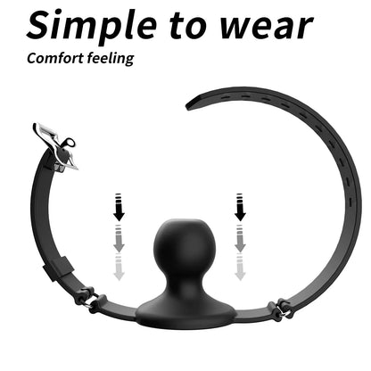 New Silicone Mouth Gags BDSM Breathable Ball Gag Adjustable Belt Mouth Adult Games Erotic Sex Toys For Couple Role Play Sexyshop