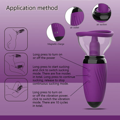 หัวนมดูดเครื่องลิ้นสั่น Sex Shop หญิง Masturbator Clitoral Stimulator หีเซ็กซ์ทอยสำหรับคู่