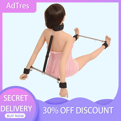 อุปกรณ์ทางเพศสำหรับผู้หญิง ชุดรัดและพัน BDSM ปลั๊กบัทท์โลหะ เข็มขัดรัดไนลอน กุญแจมือเหล็ก ของเล่นผู้ใหญ่เพื่อความรัก