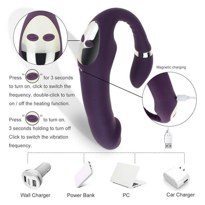 Sex Vibrator G-spot Simulate Soft Double-head Vibrate Sex Toys For Woman Clit Massager Rechargeable C-shape For Couple Fun