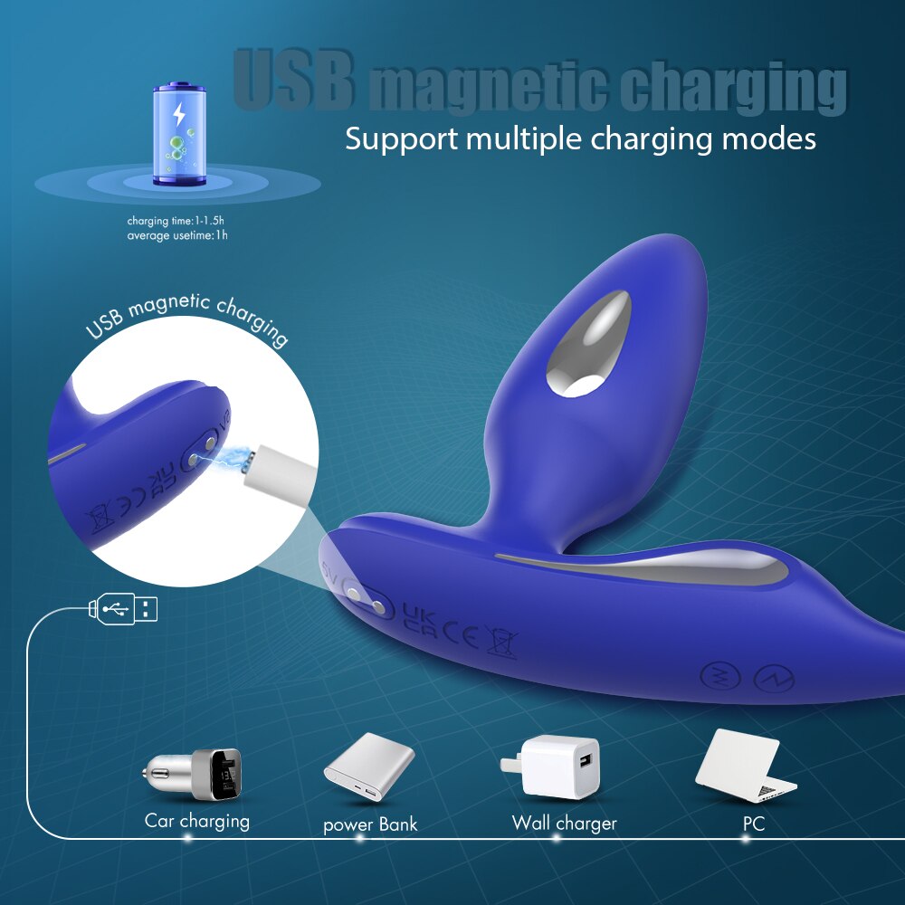 ไฟฟ้า Shock Anal Vibrator Butt Plug ชาย Prostate Massager รีโมทคอนโทรล Delay Ejaculation อวัยวะเพศชาย Cock แหวนเพศของเล่นสำหรับผู้ชาย