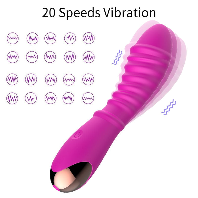 Silicone G Spot Dildo Vibrators for Women Waterproof 20 Speeds Vibrador Clitoris Massager Female Masturbator Sex Toys for Woman