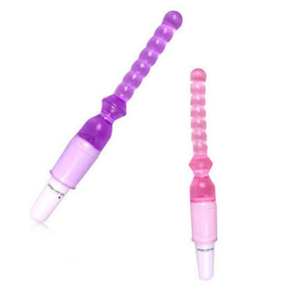Silicone Jelly Long Anal Vibrator Magic Wand Anal Butt Plug Beads G Spot Massager Adult Sex Toys for Woman Couples Masturbation