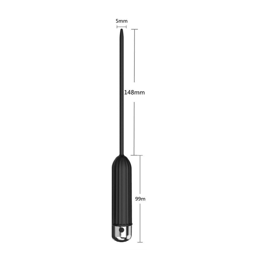 Silicone Urethral Dilators Penis Plug 10 Speed Vibrating Insertion Urethral Plug Catheter Sounds Vibrator Sex Toys for Men Adult