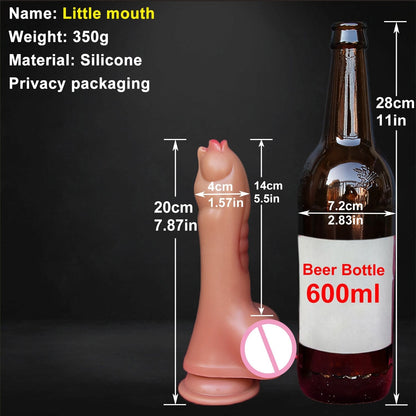 ขนาดใหญ่ Spoof กลางนิ้วมือของขวัญหนา Dildo เกย์นุ่มซิลิโคน Dick Big ดูดถ้วยประดิษฐ์ Penis Anal เสียบของเล่นเพศสำหรับสตรี