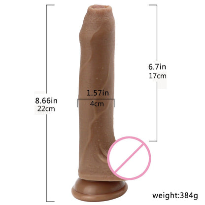 Strong ชายเลื่อน Foreskin Big Dildo ผิวรู้สึกดูดถ้วยหนา Cock ผู้ใหญ่ของเล่นสำหรับผู้ชายผู้หญิงเกย์คู่ซิลิโคนอวัยวะเพศชาย