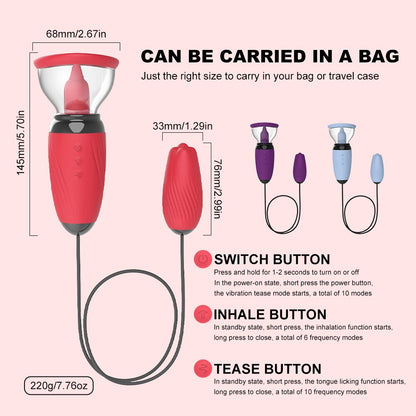 Sucking Vibrator Clit Stimulator ลิ้นเลียของเล่น G-Spot Bullet Vibrator เต้านม Nipple Sucker Vibrator หญิงนวด