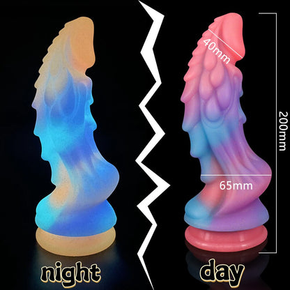 Super Soft Luminous อวัยวะเพศสุนัข Dildo ของเล่นสำหรับผู้ใหญ่สำหรับผู้หญิง Monster Dick ดูด Anal Toy ชายหญิง Masturbation