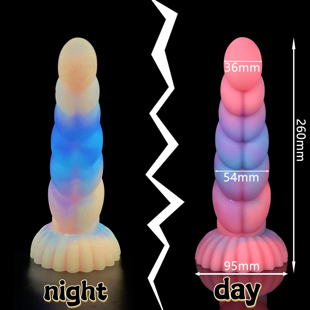 Super Soft Luminous อวัยวะเพศสุนัข Dildo ของเล่นสำหรับผู้ใหญ่สำหรับผู้หญิง Monster Dick ดูด Anal Toy ชายหญิง Masturbation