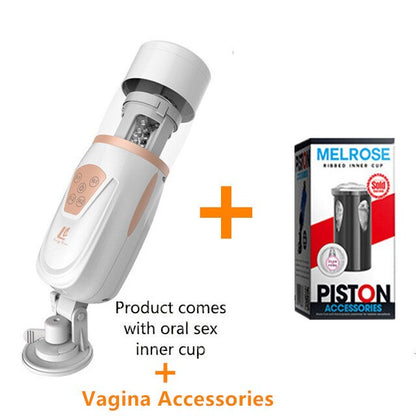 Automatic Telescopic Air Male Masturbator ช่องคลอดประดิษฐ์ Oral Anal Sex Masturbation เครื่องของเล่นเร้าอารมณ์สำหรับผู้ชาย