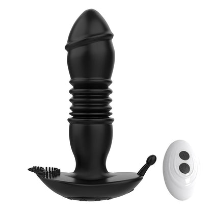 Thrusting เครื่องสั่น Dildo Anal Plug Vibrator สำหรับชายต่อมลูกหมากนวด Masturbators Remote Butt Plug Telescopic Vibrator SexToys