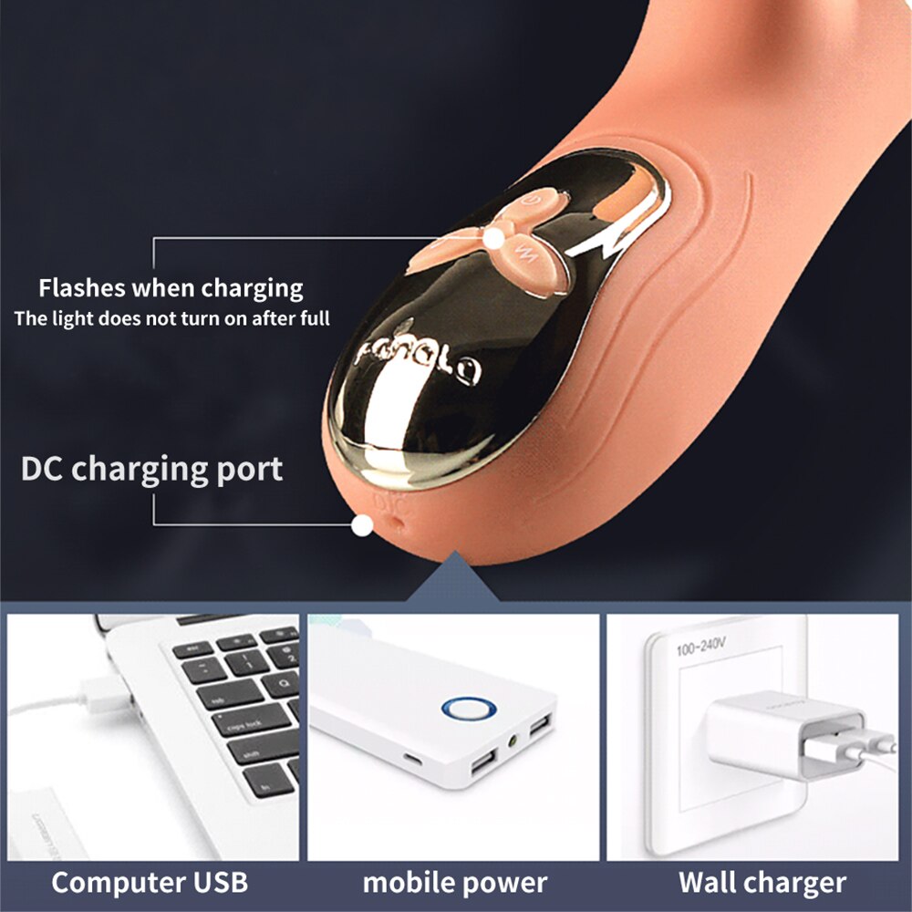 มือถือ Thrusting Dildo Vibrator สำหรับผู้หญิง Clit เลียของเล่นผู้ใหญ่ เครื่องช่องคลอดช่องคลอดเครื่องมือหญิง Masturbator