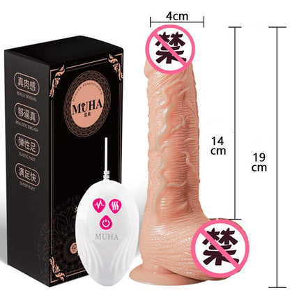 Thrusting การควบคุมระยะไกล Dildo Vibrator สมจริงอวัยวะเพศชายเกย์ถ้วย Masturbator คู่ Big Dick สำหรับผู้หญิงเซ็กซ์ทอย