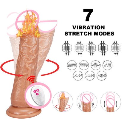 Thrusting การควบคุมระยะไกล Dildo Vibrator สมจริงอวัยวะเพศชายเกย์ถ้วย Masturbator คู่ Big Dick สำหรับผู้หญิงเซ็กซ์ทอย