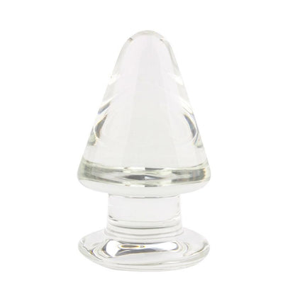 Transparent Butt Plug Waterproof Women Glass Massager Stimulation Adult Sex Toy 8.5 X 5.4cm