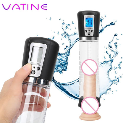 ของเล่นทางเพศไฟฟ้า VATINE สำหรับผู้ชาย อุปกรณ์เพิ่มขนาดและยืดขยายองคชาต อุปกรณ์ช่วยสำเร็จความใคร่ชาย ปั๊มสุญญากาศสำหรับเพิ่มขนาดองคชาต ปั๊มสำหรับองคชาตแบบอัตโนมัติ