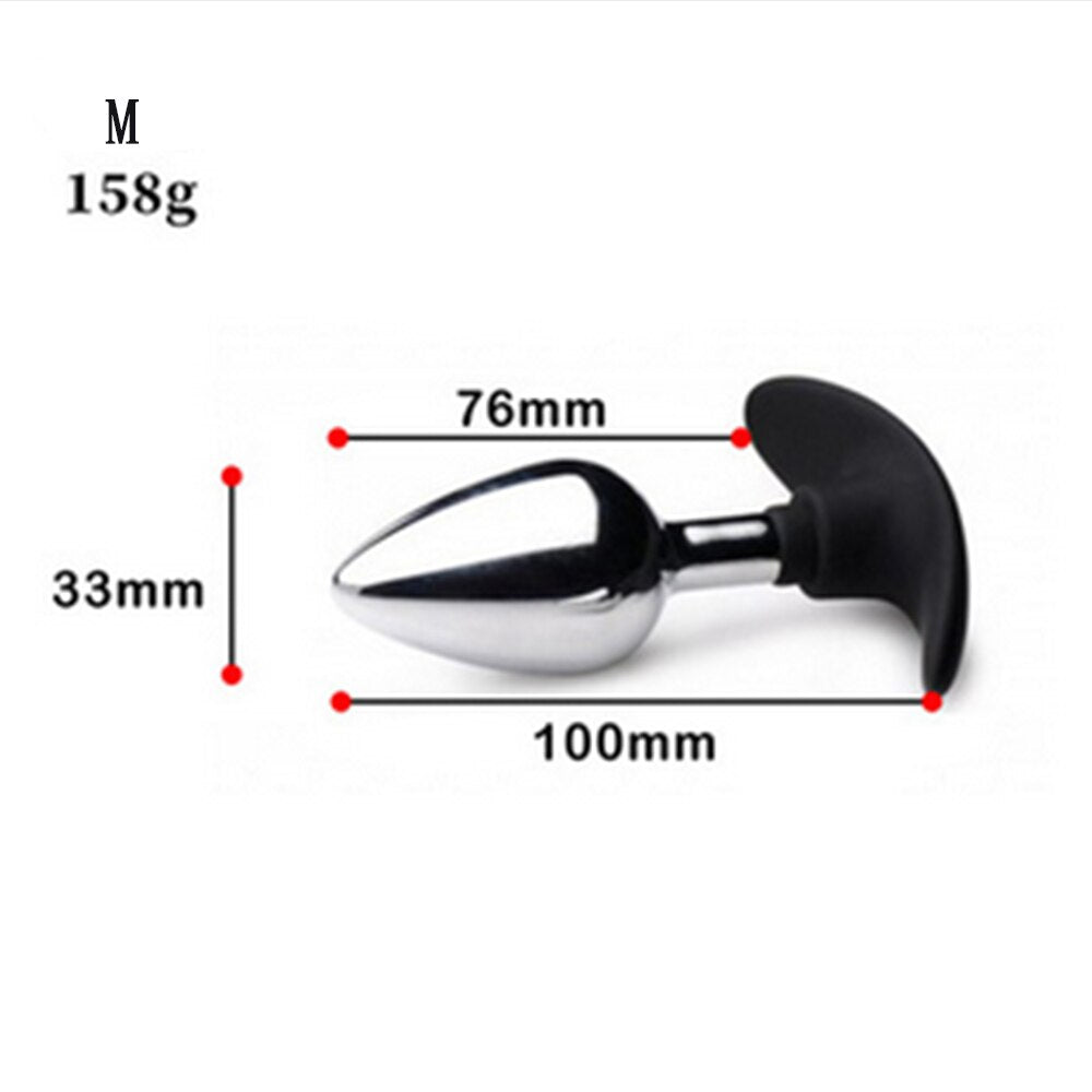VETIRY Stainless Steel Butt Plug Anal Massager Spiral Beads Stimulation Thread Anal Plug Anus Sex Toy for Women Men SM Products