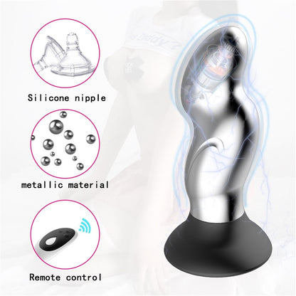 โลหะ Vibrator Anal เสียบของเล่นเพศสำหรับผู้ชาย Anal Massager สแตนเลส Butt Plug G-Spot Anus Stimulator Remote ช่องคลอด Vibrator
