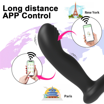 Vibrator ชายต่อมลูกหมากนวด Butt Plug ชะลอการแหวนควบคุม Backyard ของเล่นสามจุดกระตุ้นคู่ Flirt